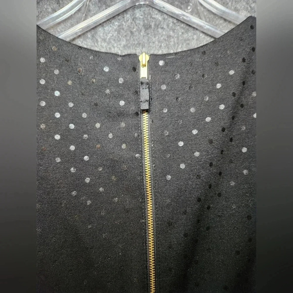 MAISON JULES Wrap Front Sleeveless Reflective Polkadot Dress in Black WOMEN'S M - Picture 6 of 8